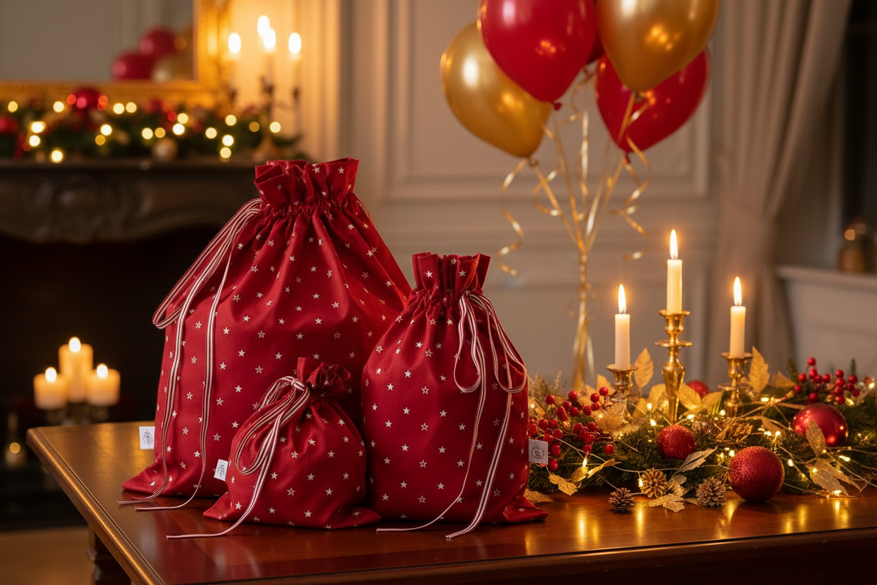 Red Starry Night Bags Indoor Scene