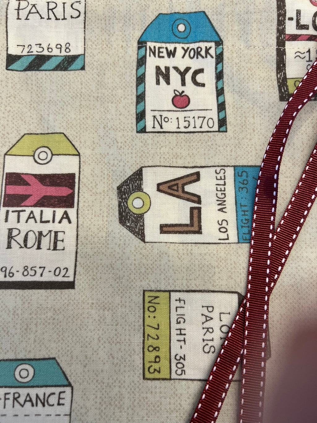 Vintage luggage labels